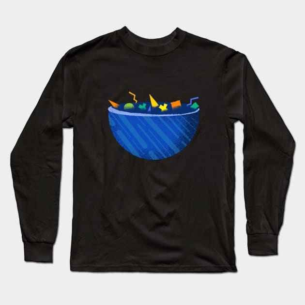 bowl of dimensions Long Sleeve T-Shirt by Apxwr